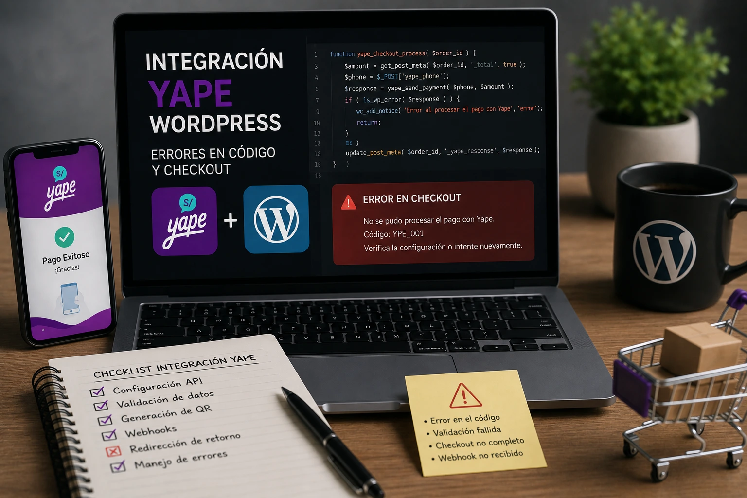 Integración de Yape en WordPress: Evita Errores de Checkout en Perú