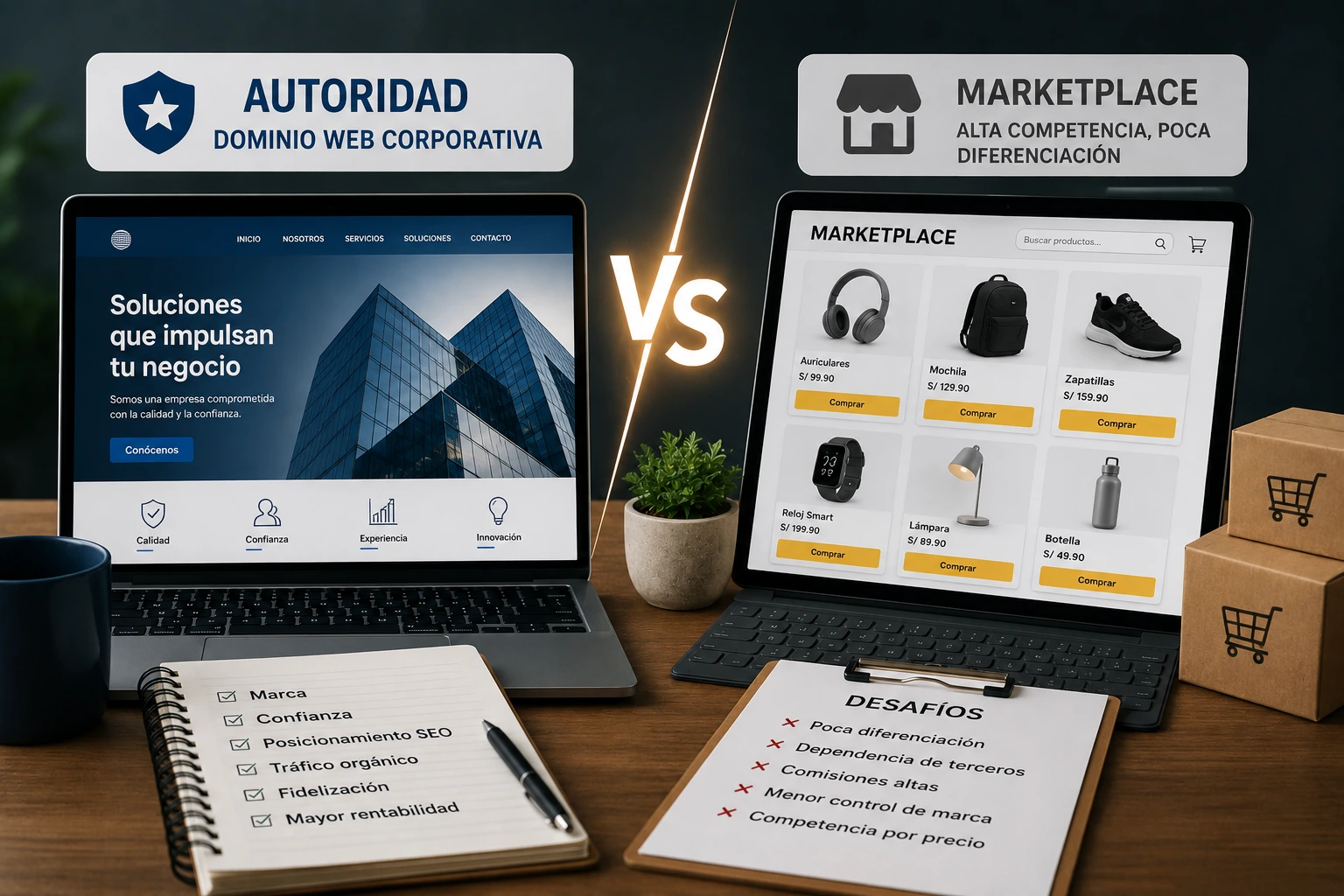 Autoridad de Dominio en Perú: Web Corporativa vs. Marketplaces